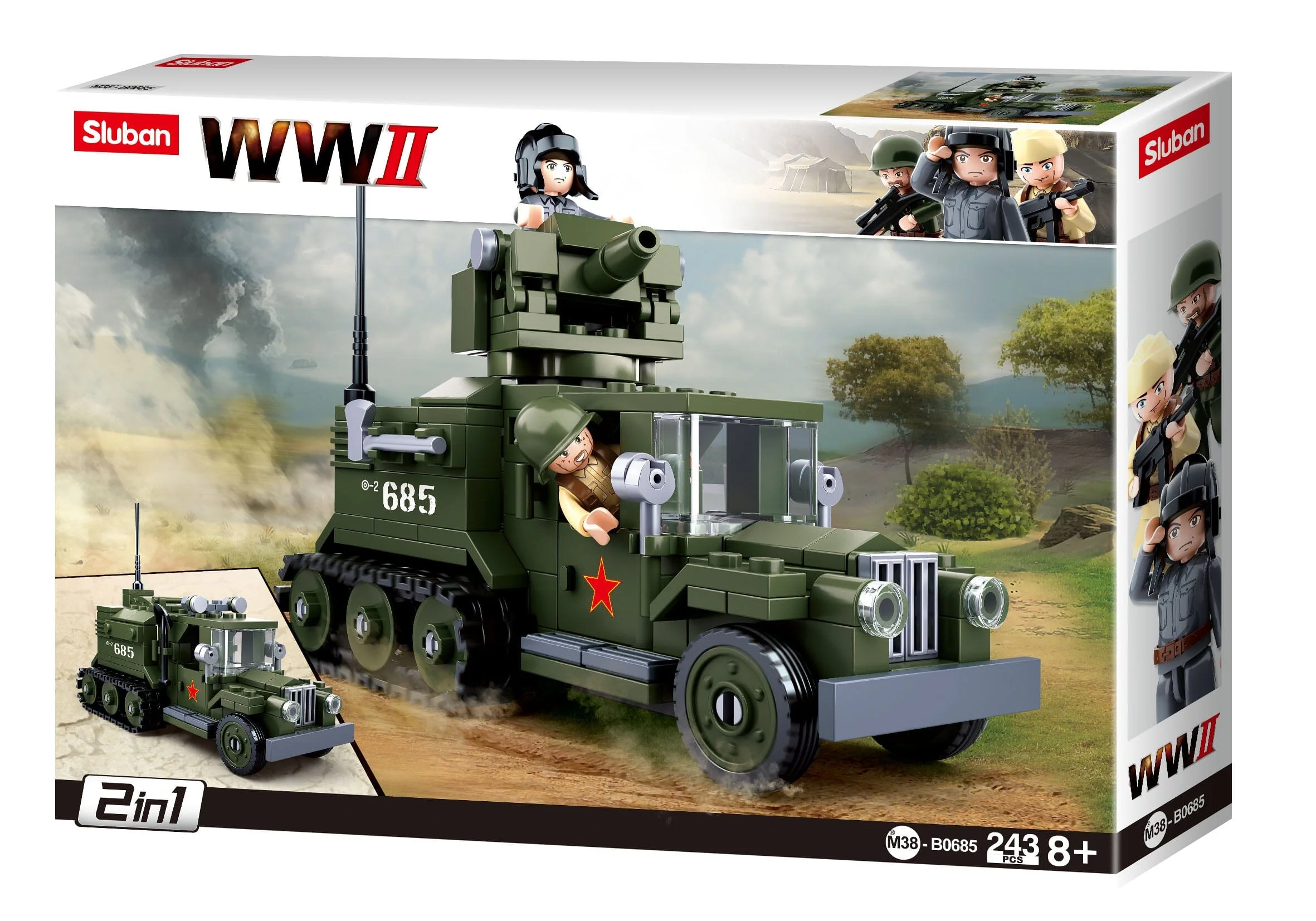 Gaz Half Track brick model - Sluban M38-B0685 - 243 bricks - Image 5