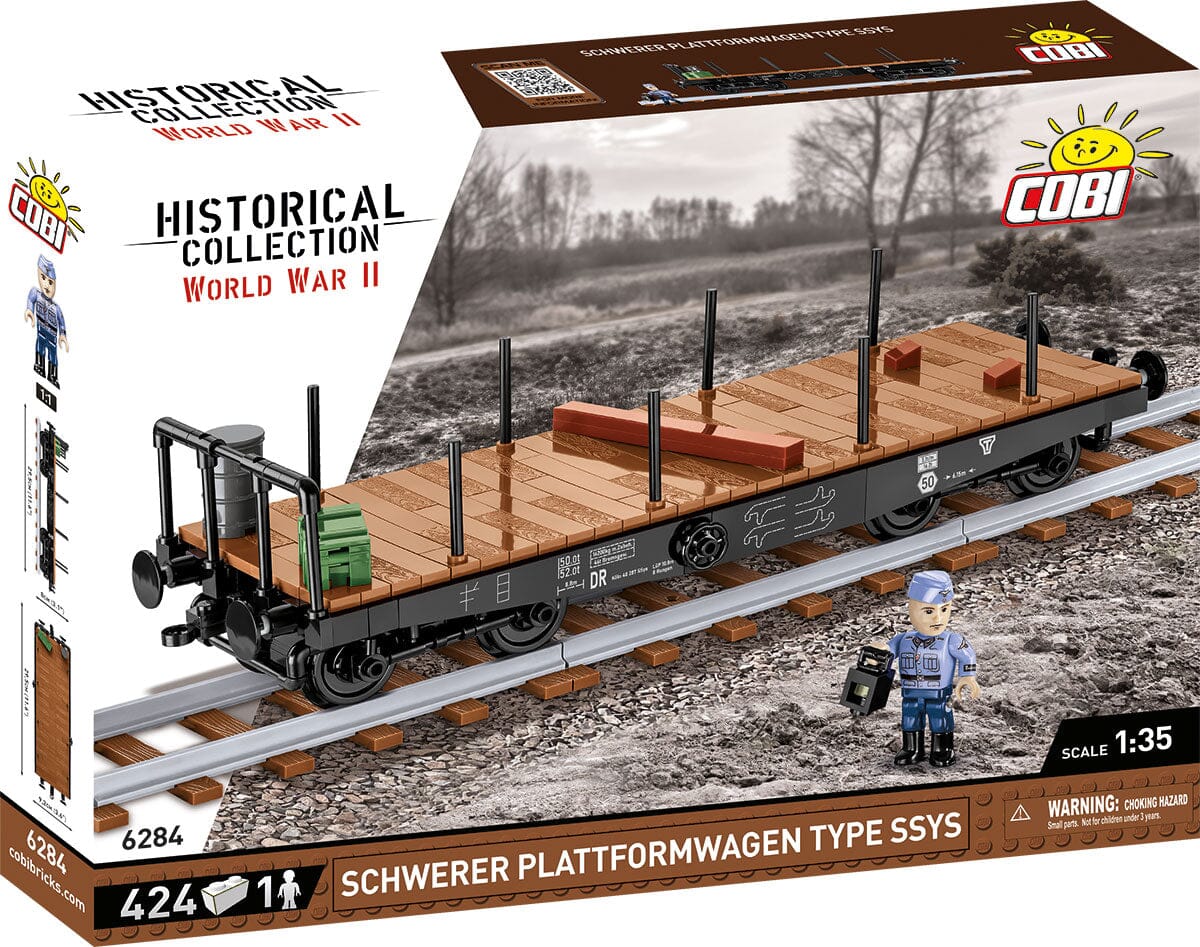 German Railway Schwerer Platformwagen TYP SSY brick model - COBI 6284 - 424 bricks