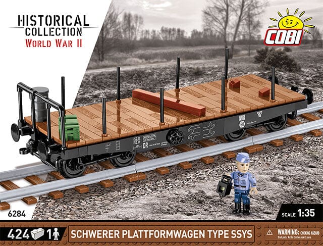 German Railway Schwerer Platformwagen TYP SSY brick model - COBI 6284 - 424 bricks - Image 3