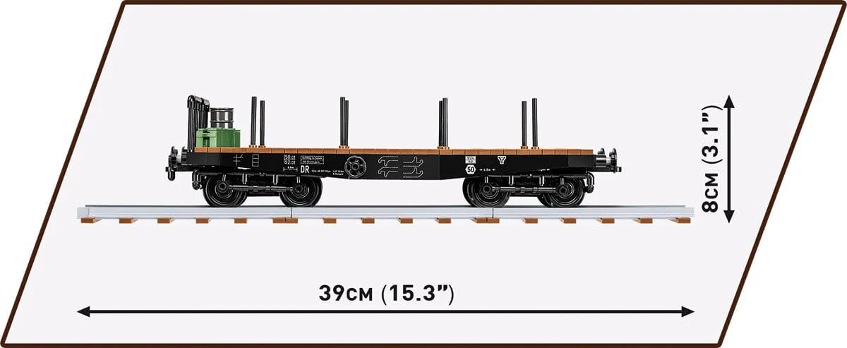 German Railway Schwerer Platformwagen TYP SSY brick model - COBI 6284 - 424 bricks - Image 6