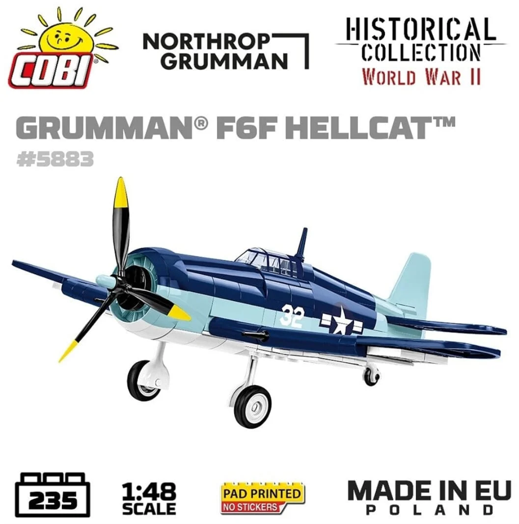 Grumman F6F Hellcat brick plane model - COBI 5883- 235 bricks - Image 2