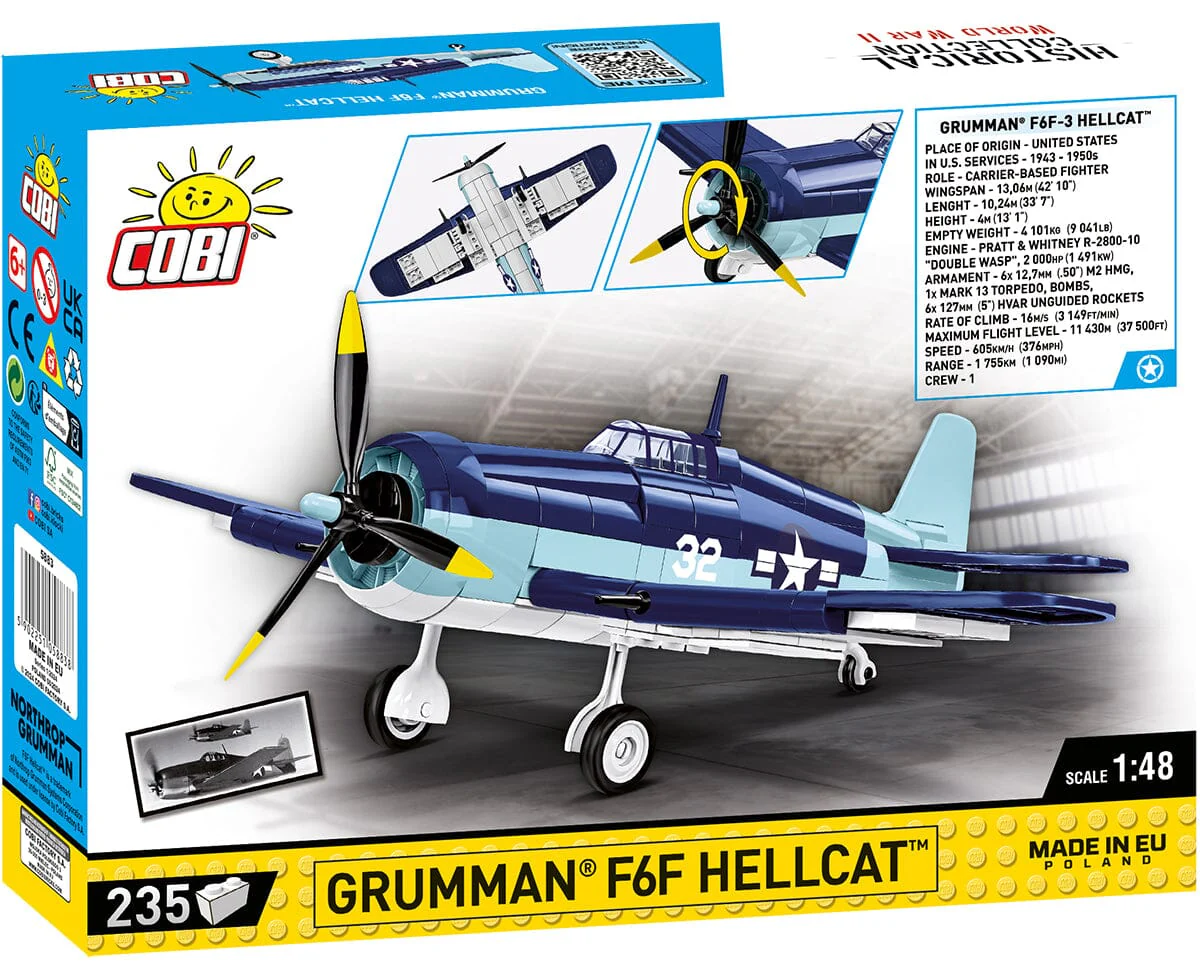 Grumman F6F Hellcat brick plane model - COBI 5883- 235 bricks - Image 4