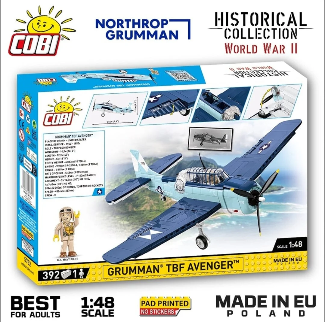 Grumman TBF Avenger brick plane model - COBI 5752- 392 bricks - Image 2