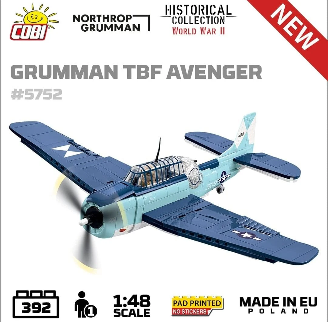 Grumman TBF Avenger brick plane model - COBI 5752- 392 bricks - Image 5