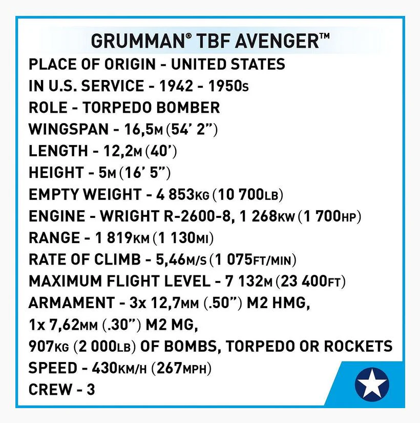 Grumman TBF Avenger brick plane model - COBI 5752- 392 bricks - Image 9
