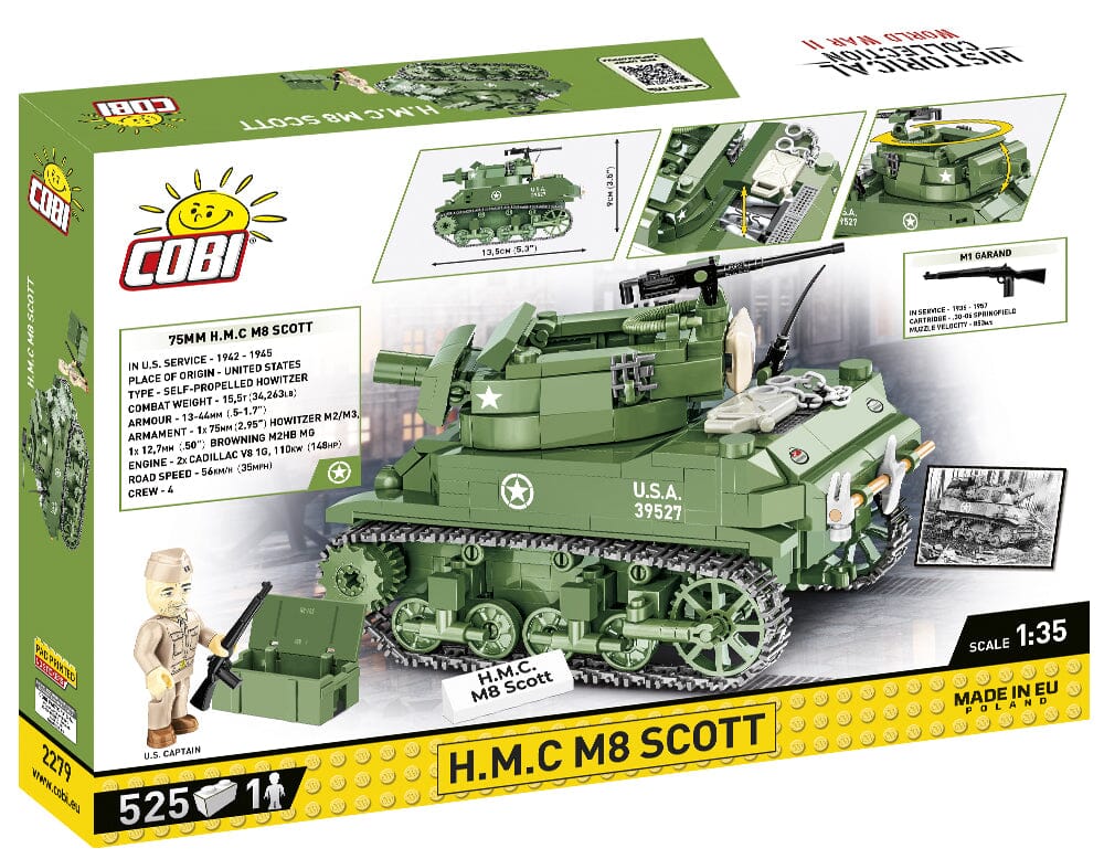 H.M.C M8 Scott brick tank model - COBI 2279 - 525 bricks - Image 3