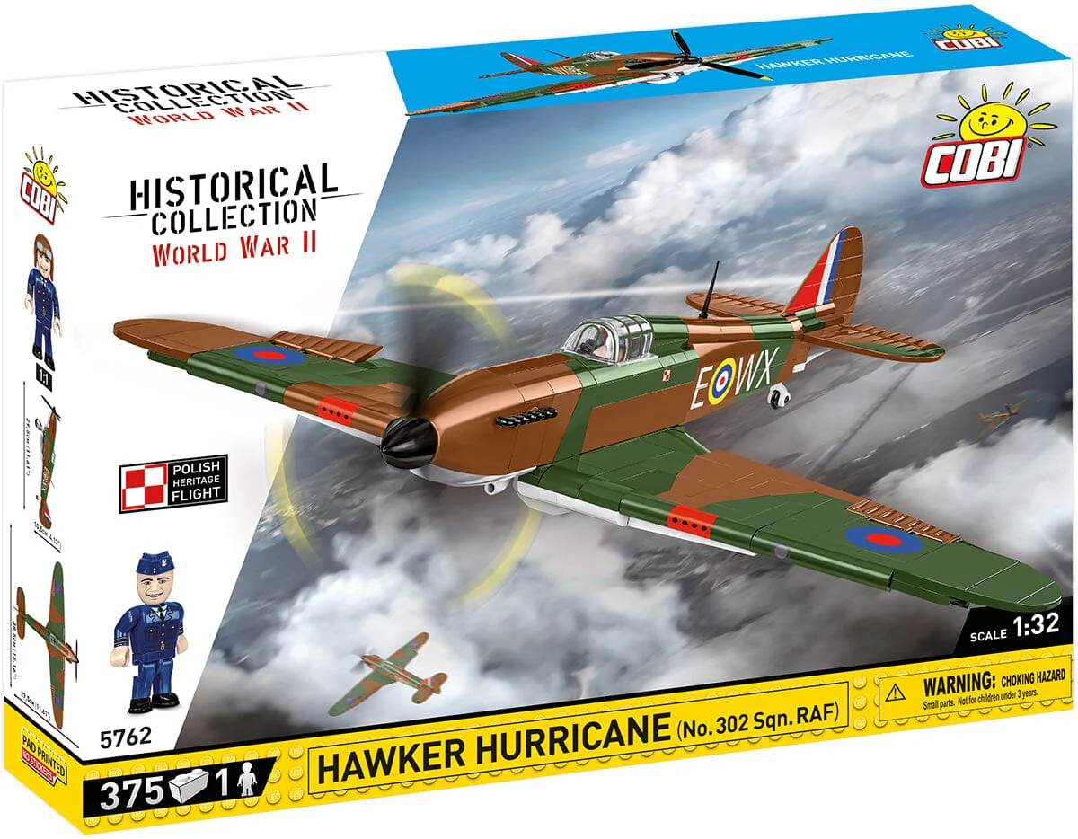 Hawker Hurricane No.302 Sgn. RAF plane brick model - COBI 5762 - 375 bricks - Image 8
