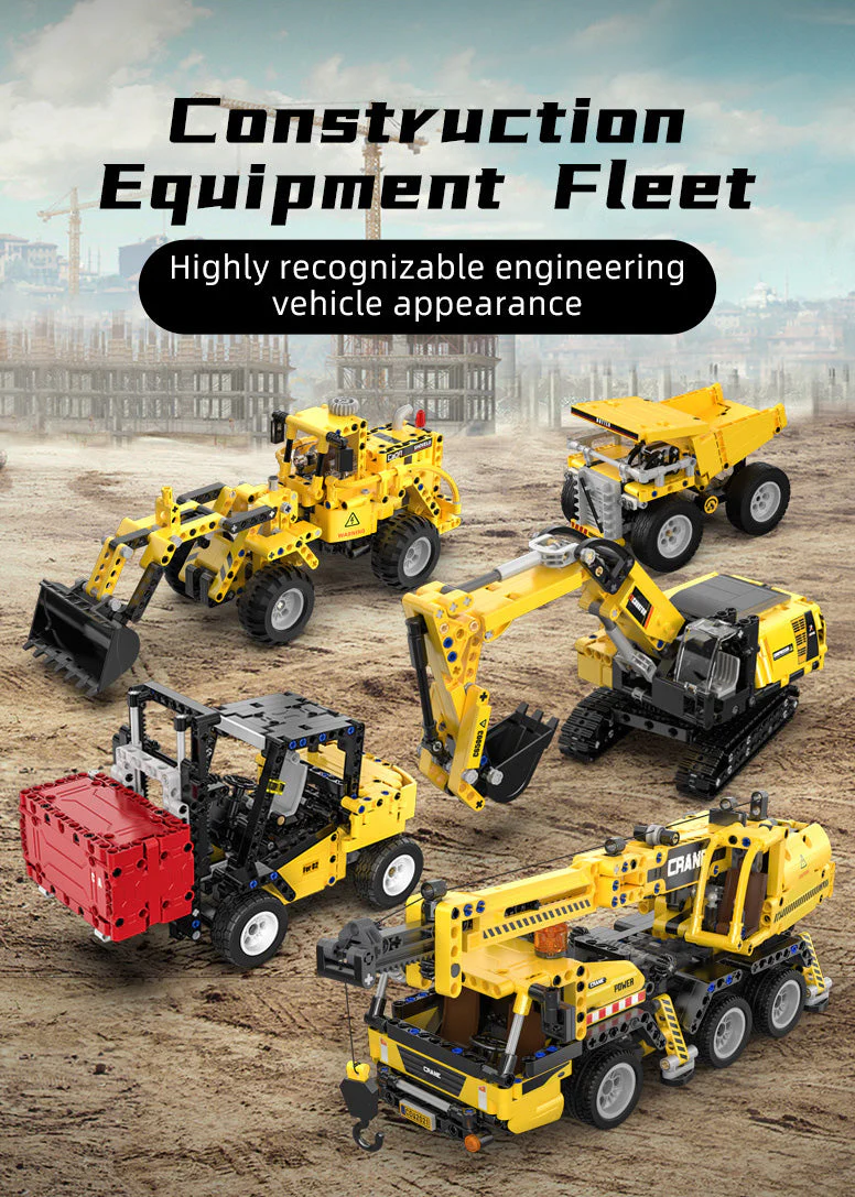 Heavy Duty Truck brick model kit - CaDA C65001W - 372 bricks - Image 4