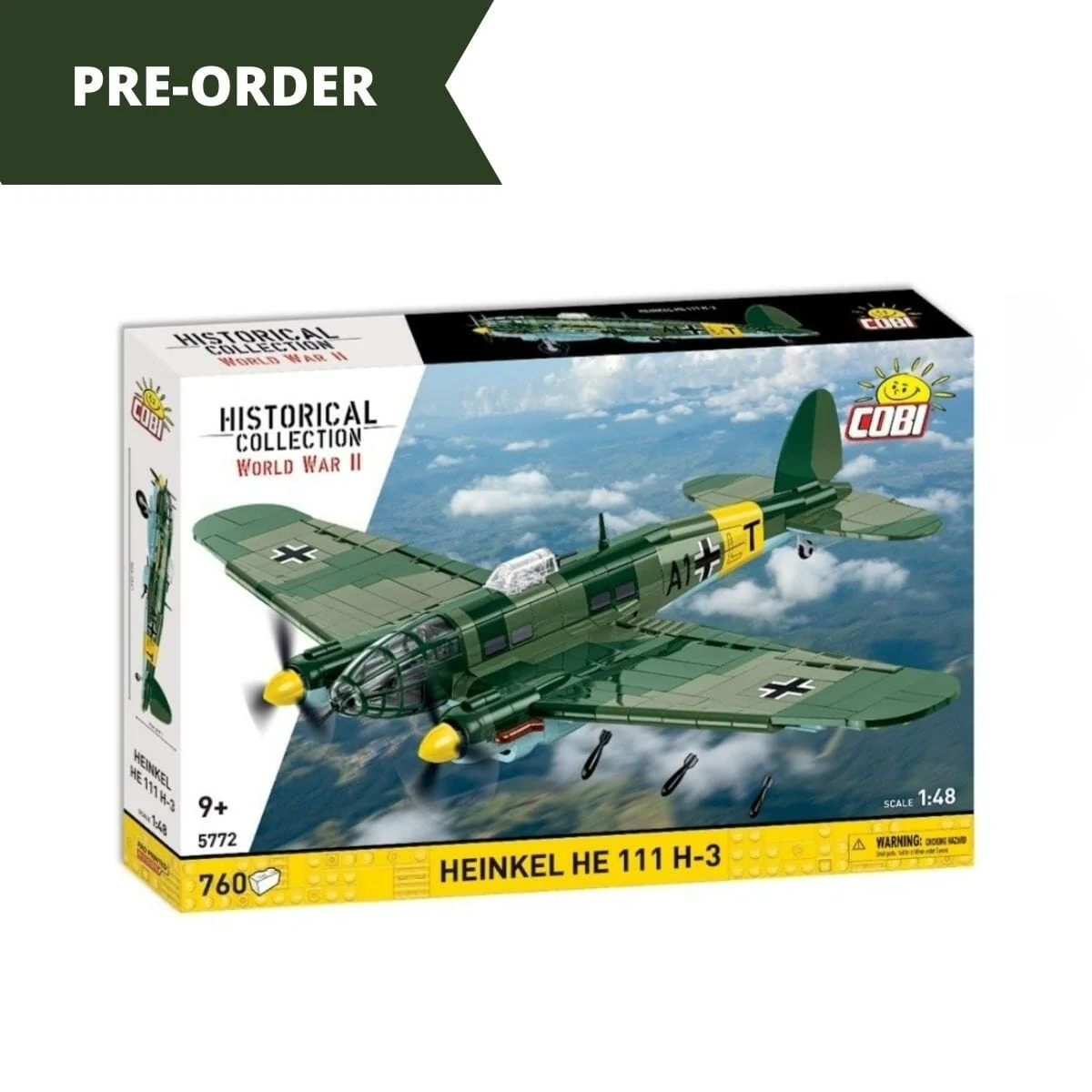 Heinkel HE 111 H-3 brick plane model - COBI 5772 - 760 bricks