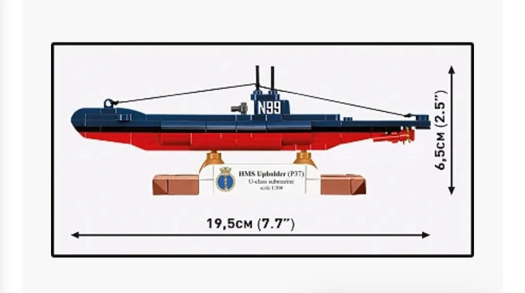 HMS Upholder submarine brick model - COBI 4862 - 138 bricks - Image 7