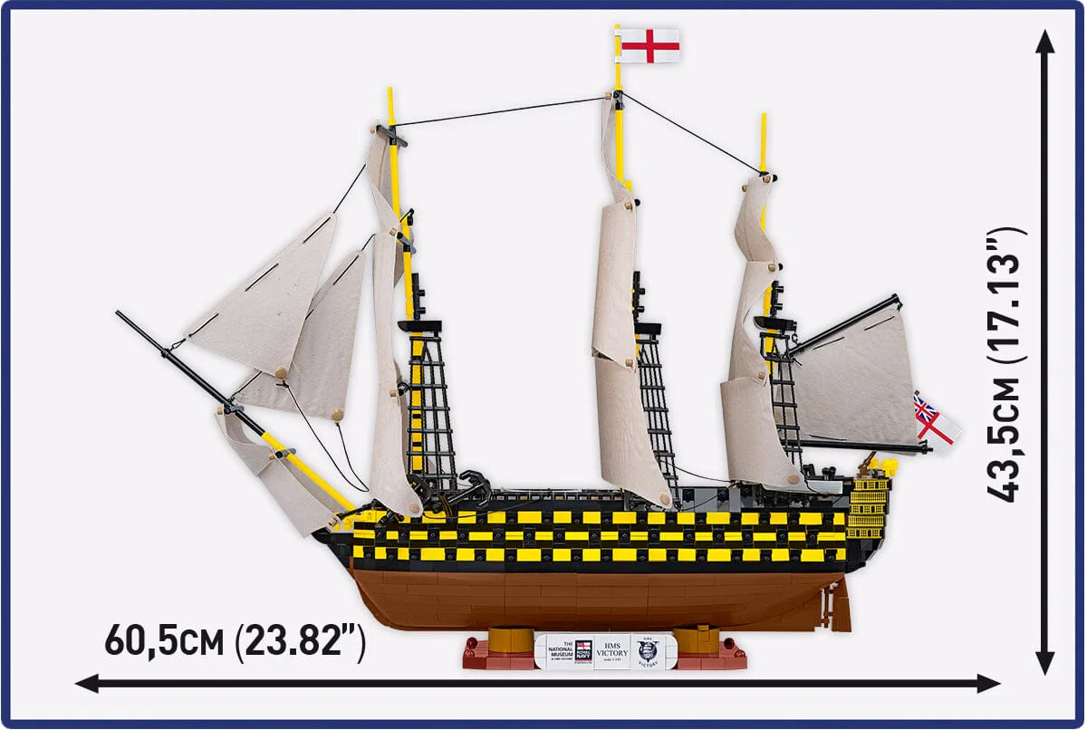 HMS Victory brick warship model - COBI 20096 - 2380 bricks - Image 4
