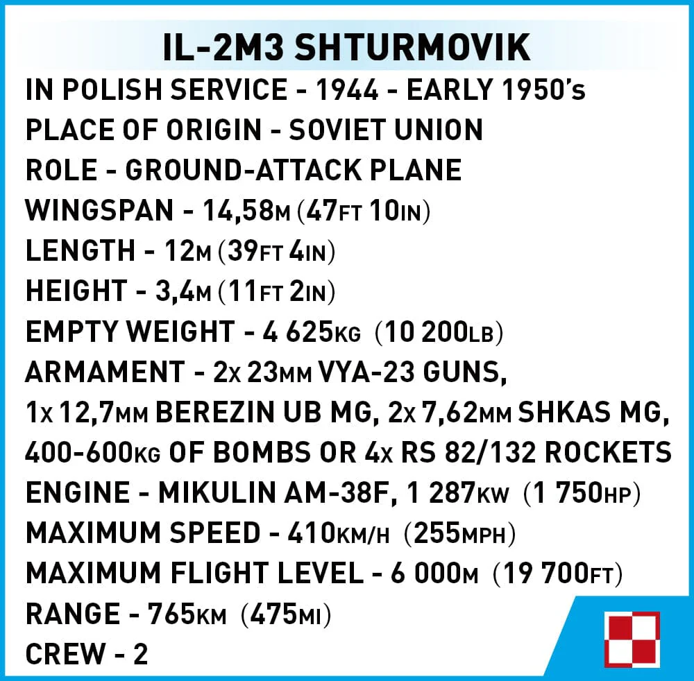 Ilyushin II 02 Sturmovik MWP 623 brick plane model - COBI 5744- 636 bricks - Image 9