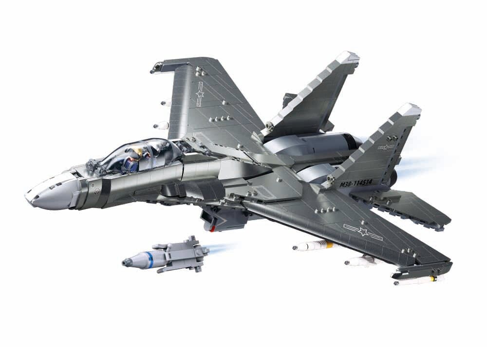 J-16S Fighter brick model plane - Sluban M38-B1273 - 1041 bricks