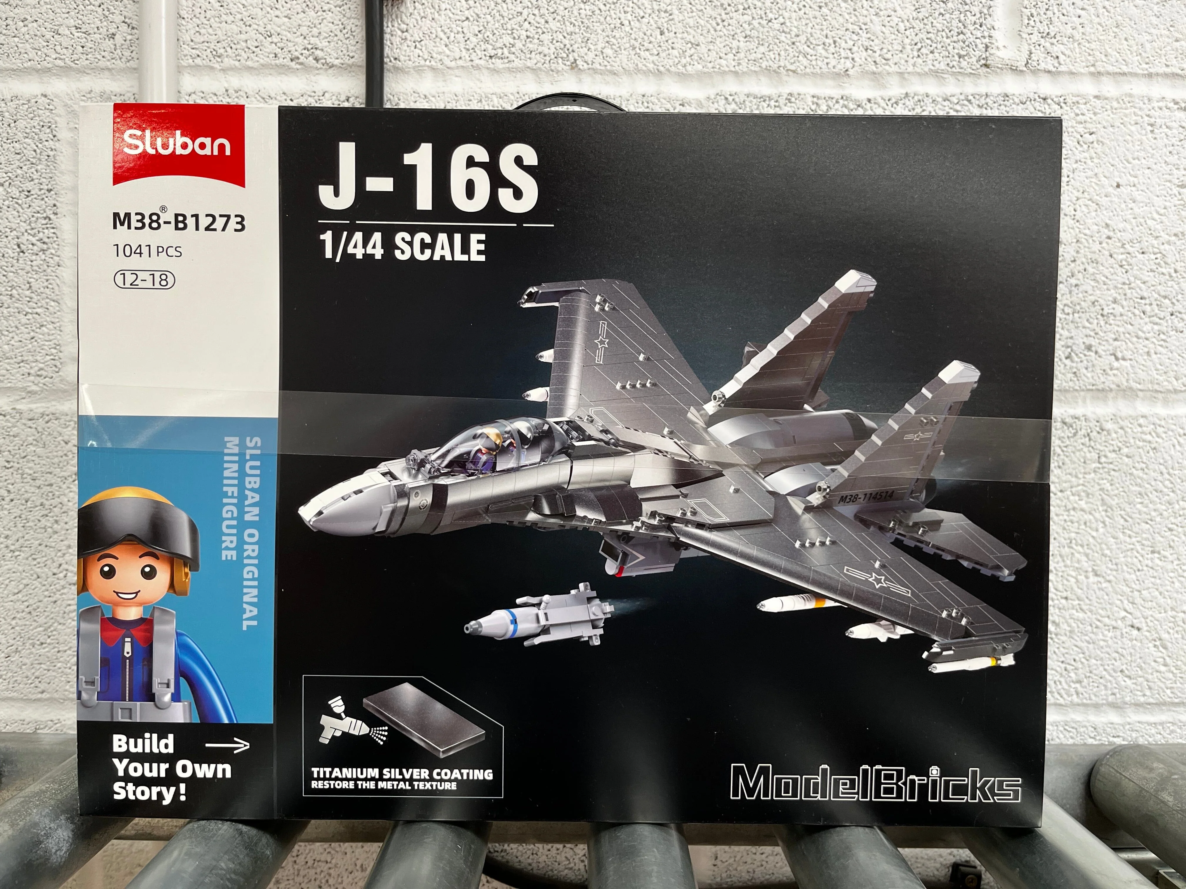J-16S Fighter brick model plane - Sluban M38-B1273 - 1041 bricks - Image 6