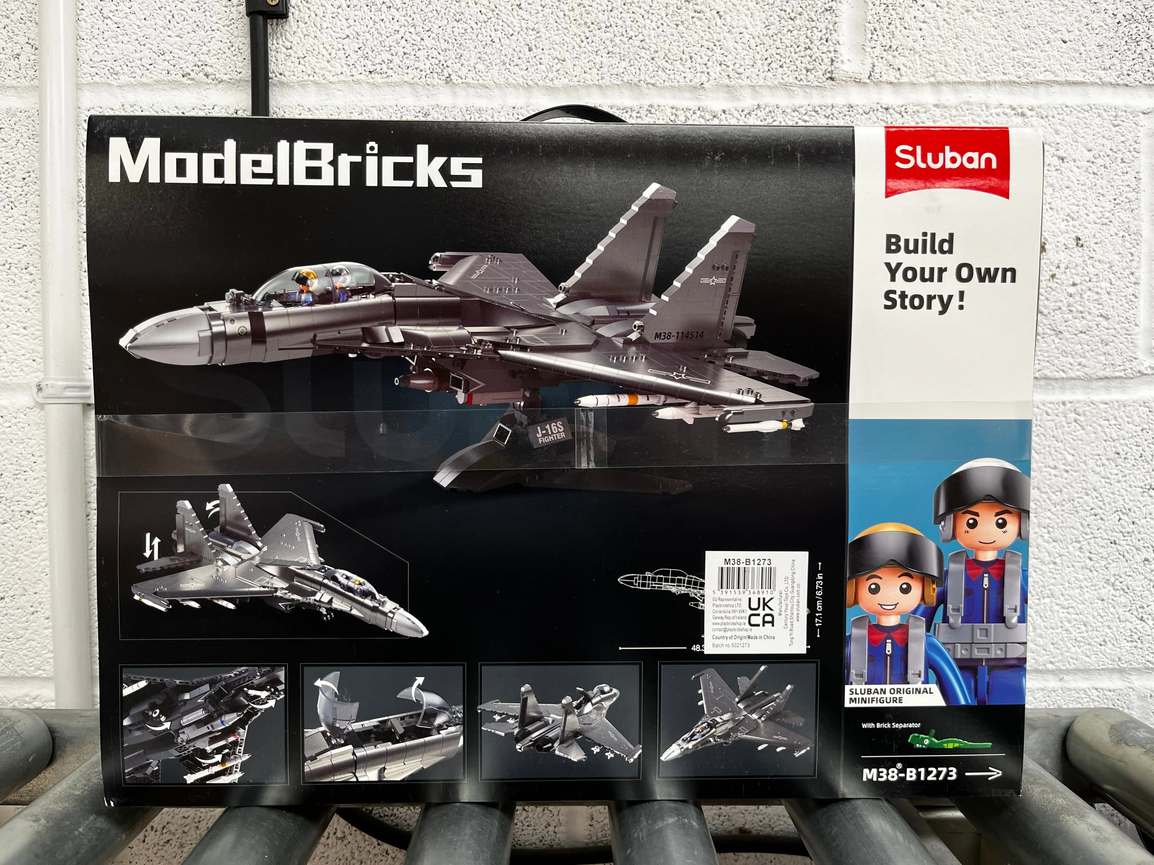 J-16S Fighter brick model plane - Sluban M38-B1273 - 1041 bricks - Image 7