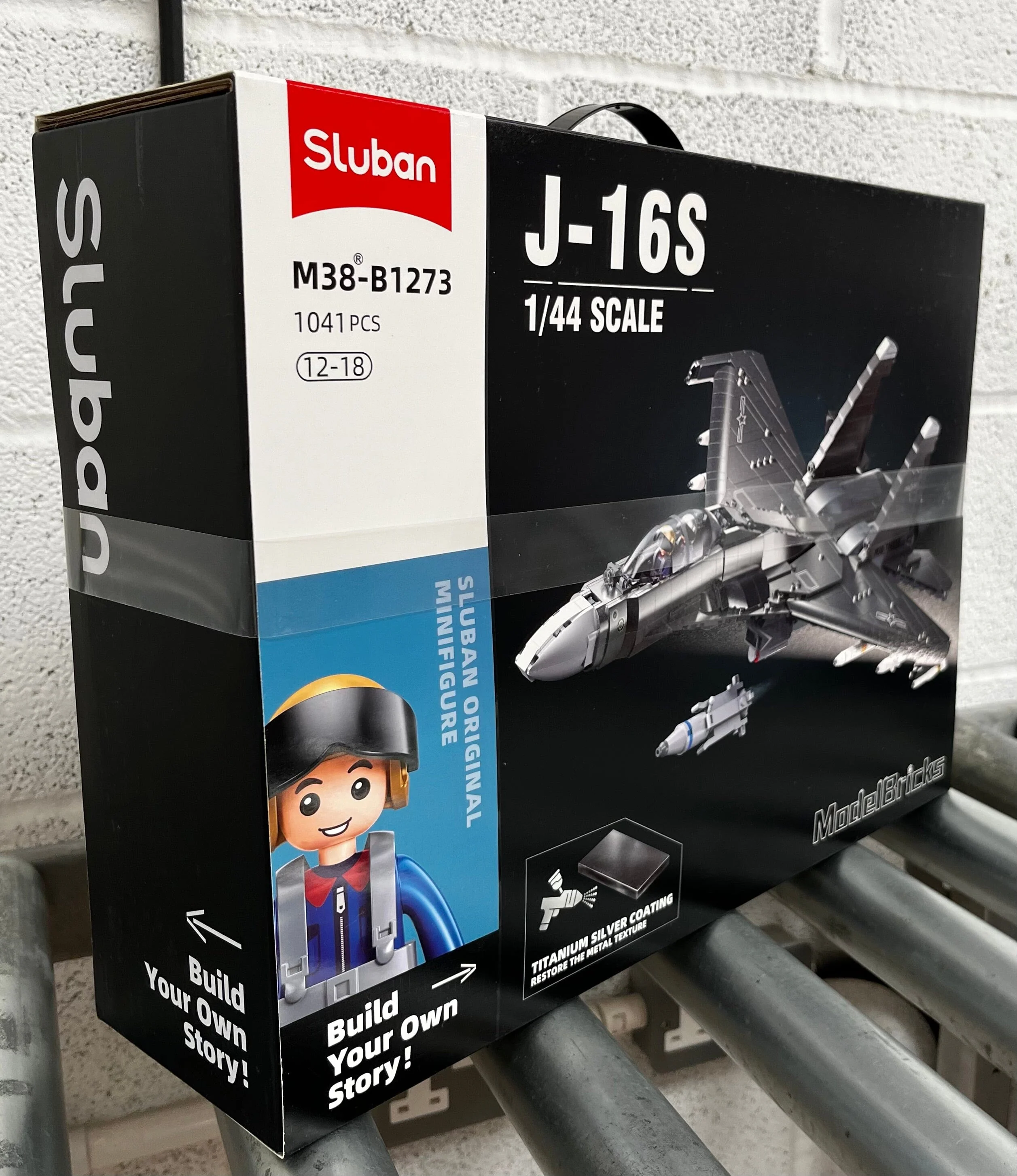 J-16S Fighter brick model plane - Sluban M38-B1273 - 1041 bricks - Image 8