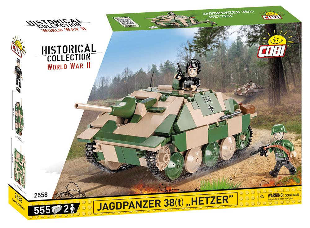 Jagdpanzer 38 (Hetzer) brick tank model - COBI 2558 - 555 bricks