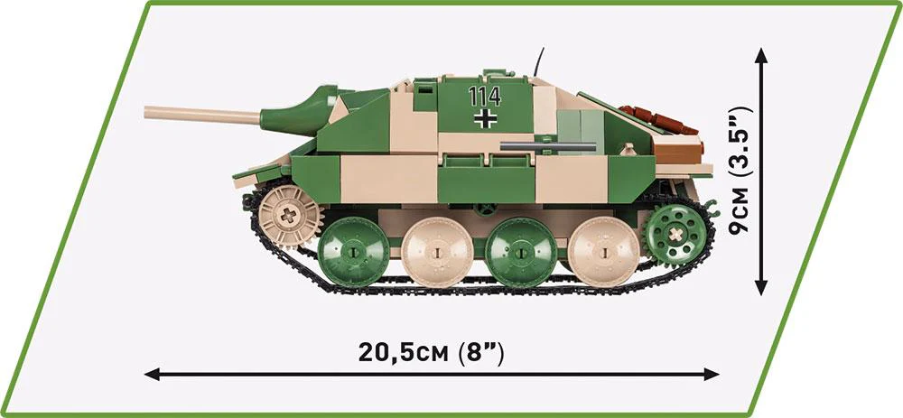 Jagdpanzer 38 (Hetzer) brick tank model - COBI 2558 - 555 bricks - Image 2