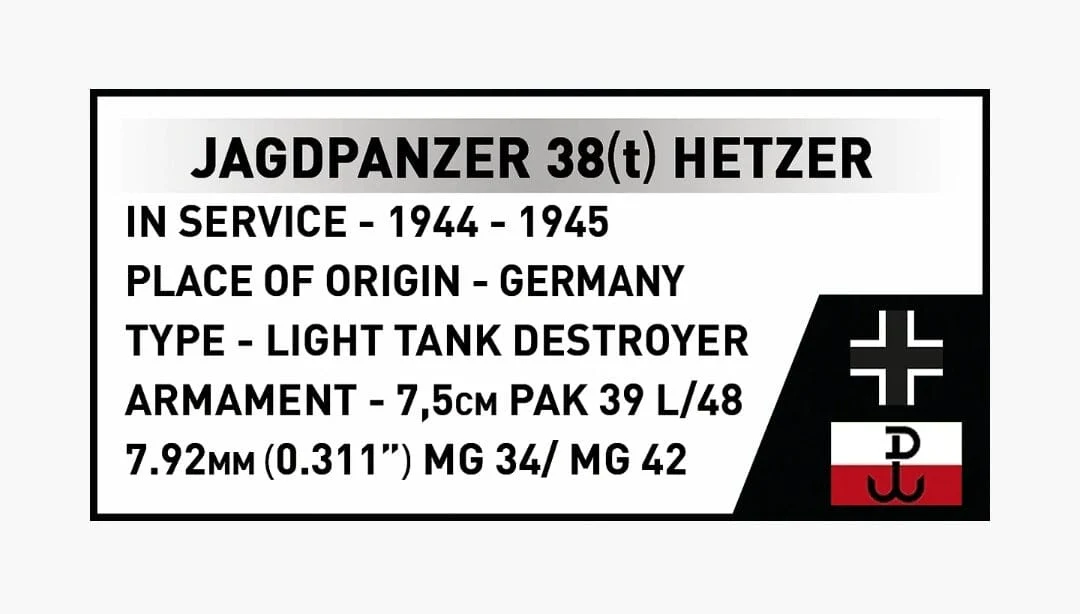 Jagdpanzer 38(t) "Brave" brick tank model - COBI 2670 - 731 bricks - Image 5