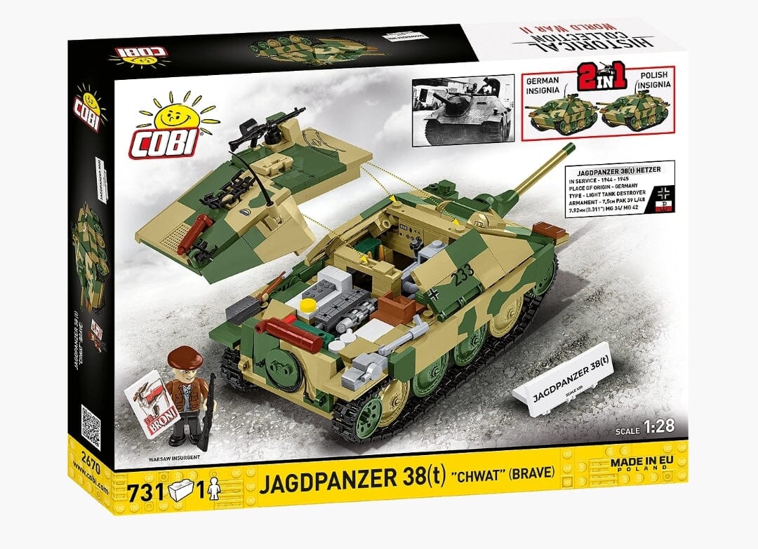 Jagdpanzer 38(t) "Brave" brick tank model - COBI 2670 - 731 bricks - Image 9