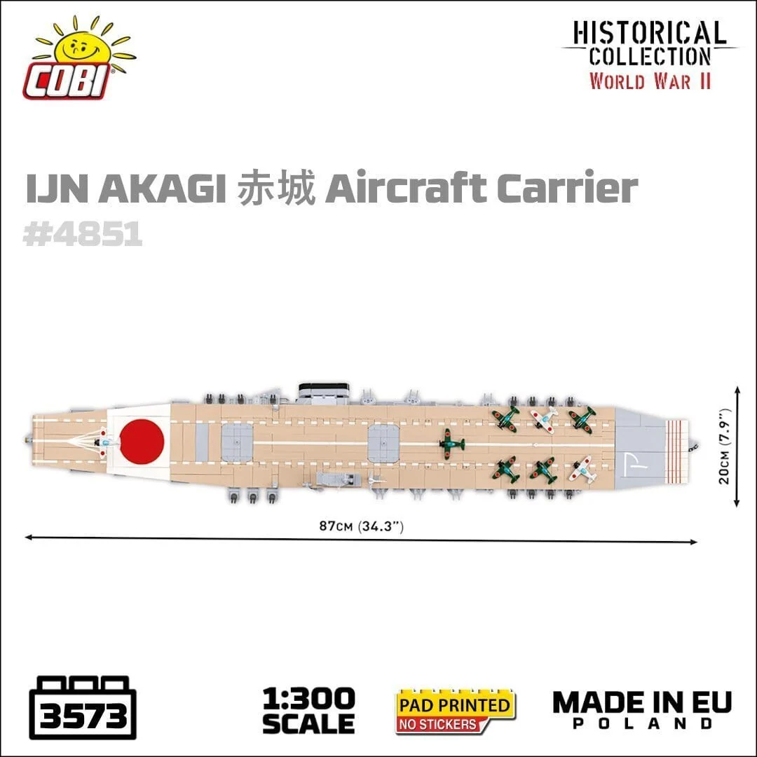 Japanese Akagi - COBI 4851 - 3573 brick aircraft carrier - Image 7
