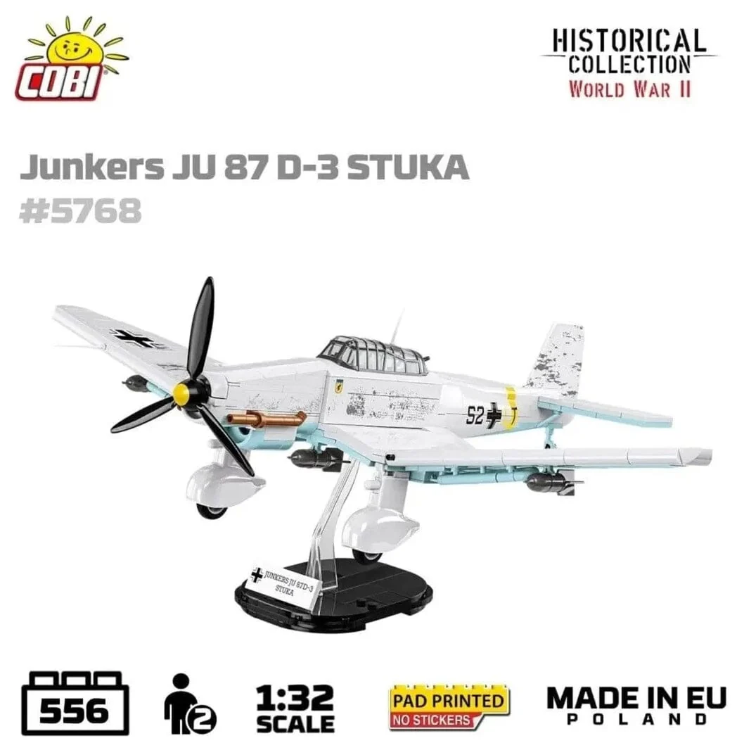 Junkers Ju 87D-3 Stuka brick plane model - COBI 5768 - 556 bricks