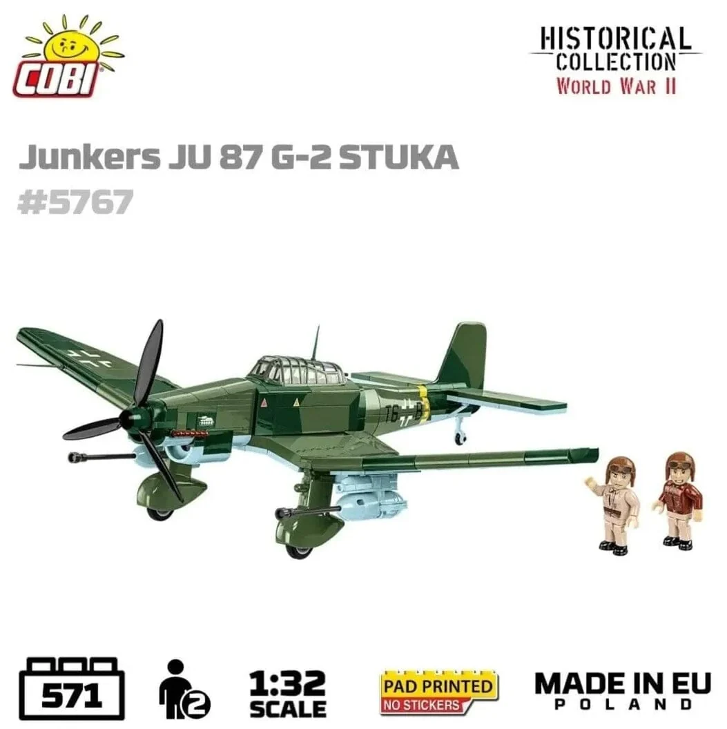 Junkers Ju 87G-2 Stuka brick plane model - COBI 5767 - 565 bricks - Image 4