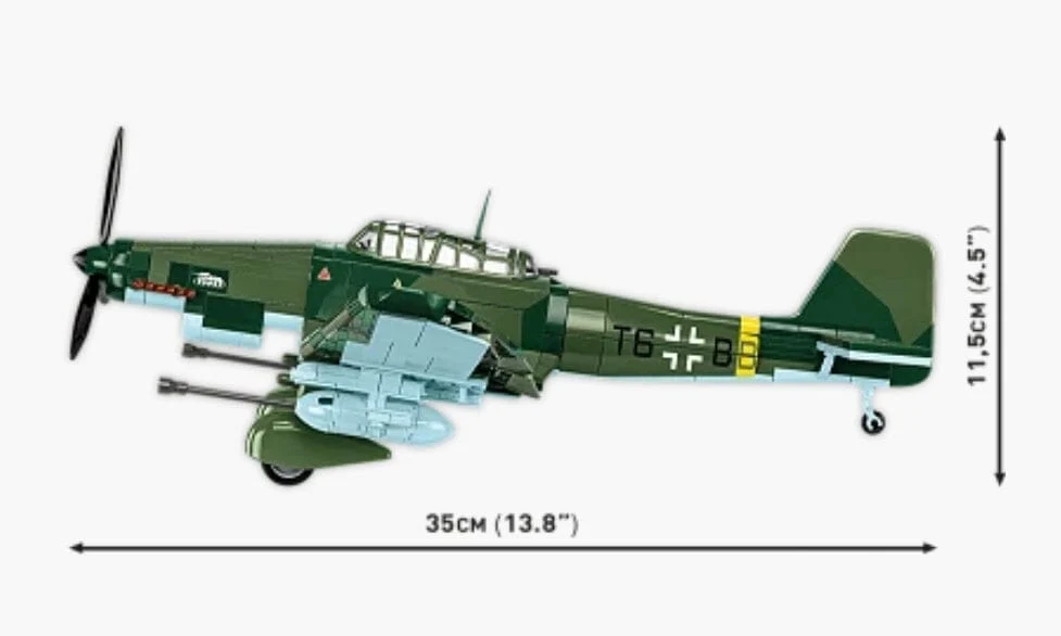Junkers Ju 87G-2 Stuka brick plane model - COBI 5767 - 565 bricks - Image 7
