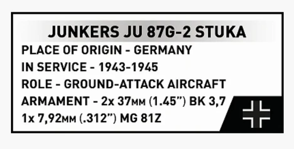 Junkers Ju 87G-2 Stuka brick plane model - COBI 5767 - 565 bricks - Image 8