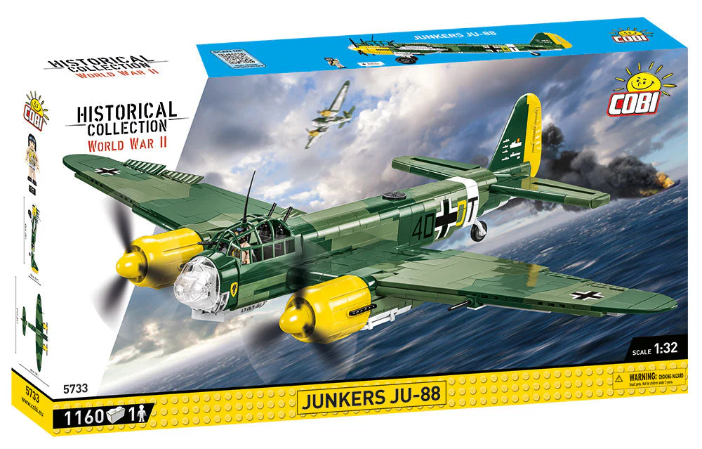 Junkers JU-88 plane brick model - COBI 5733 - 1160 bricks