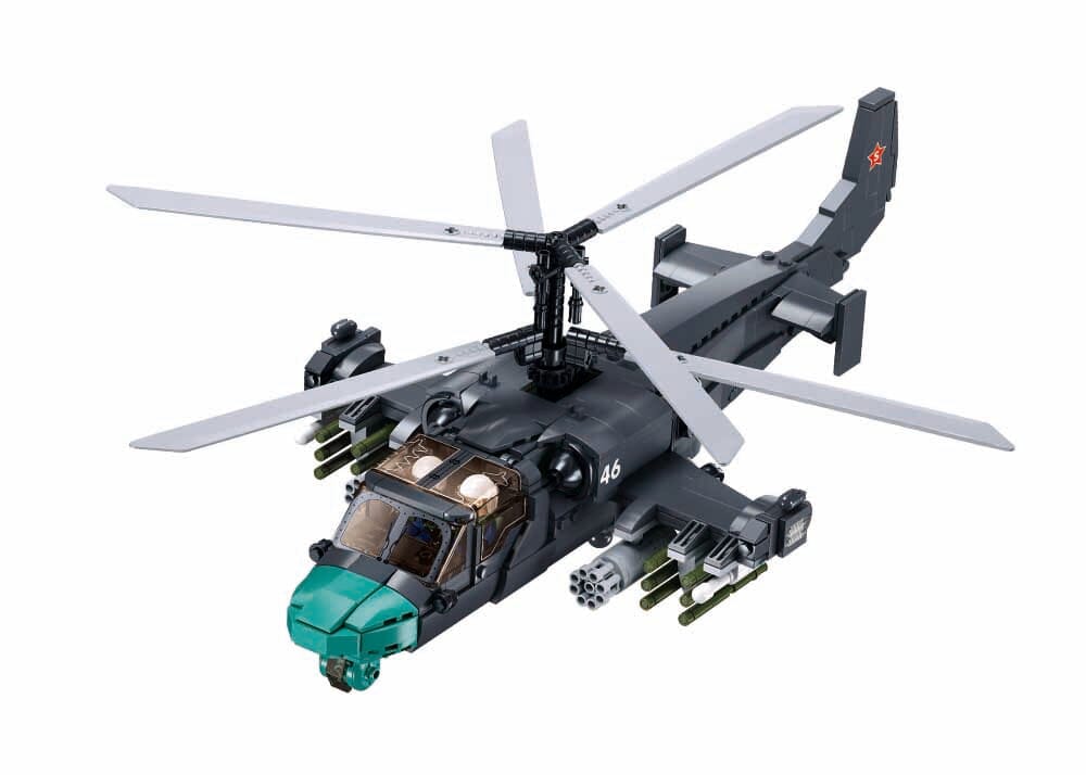 KA-52S brick model helicopter - Sluban M38-B1138 - 913 bricks