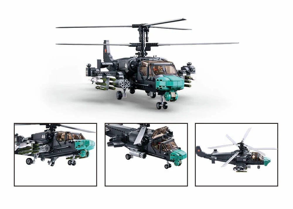 KA-52S brick model helicopter - Sluban M38-B1138 - 913 bricks - Image 3