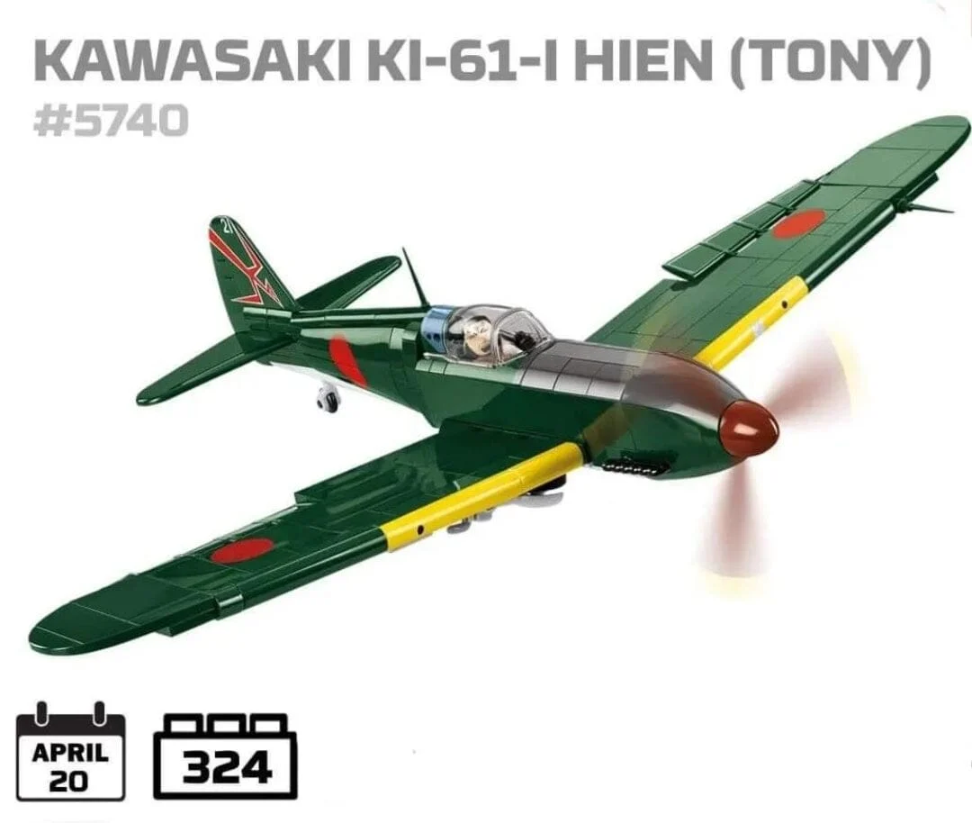 Kawasaki KI-61 - I Hien (Tony) brick plane model - COBI 5740 - 324 bricks - Image 3