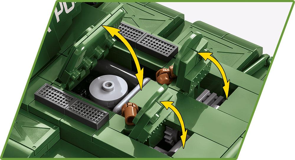 KV-1 brick tank model - COBI 2555 - 656 bricks - Image 8