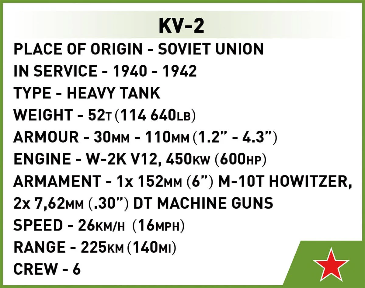 KV-2 Soviet brick tank model - COBI 2731 - 510 bricks - Image 11