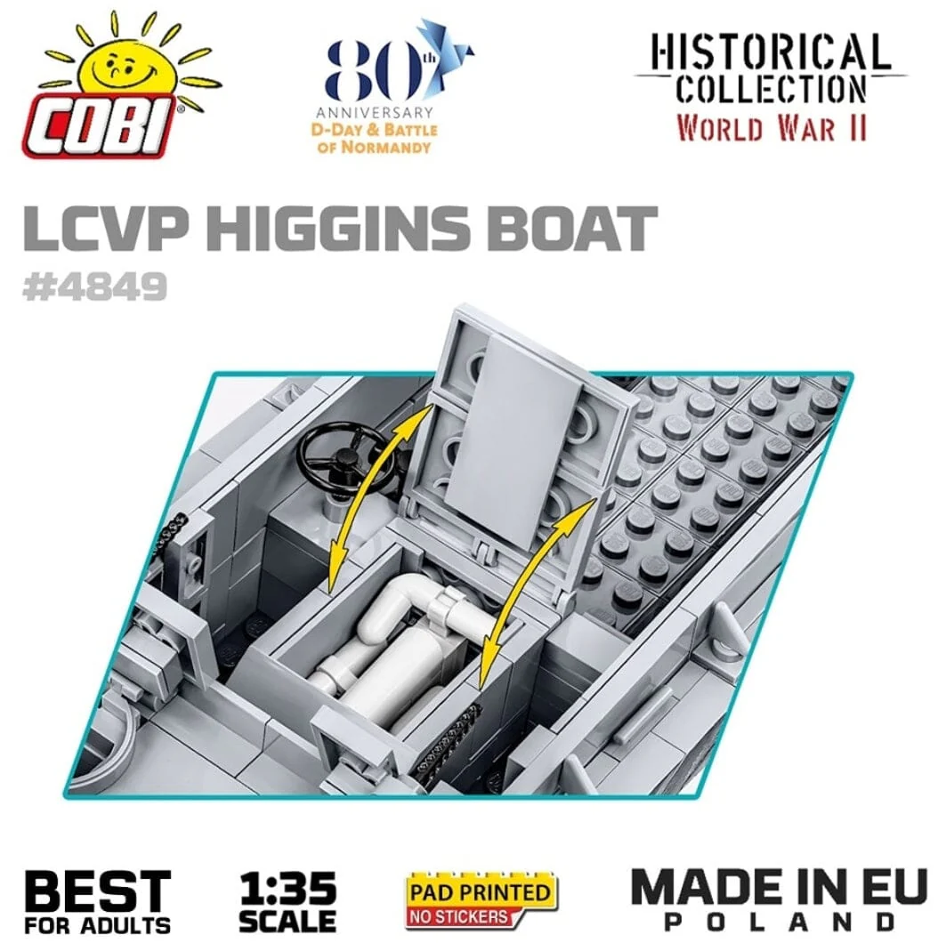 LCVP Higgins Boat brick model - COBI 4849 - 715 bricks - Image 10
