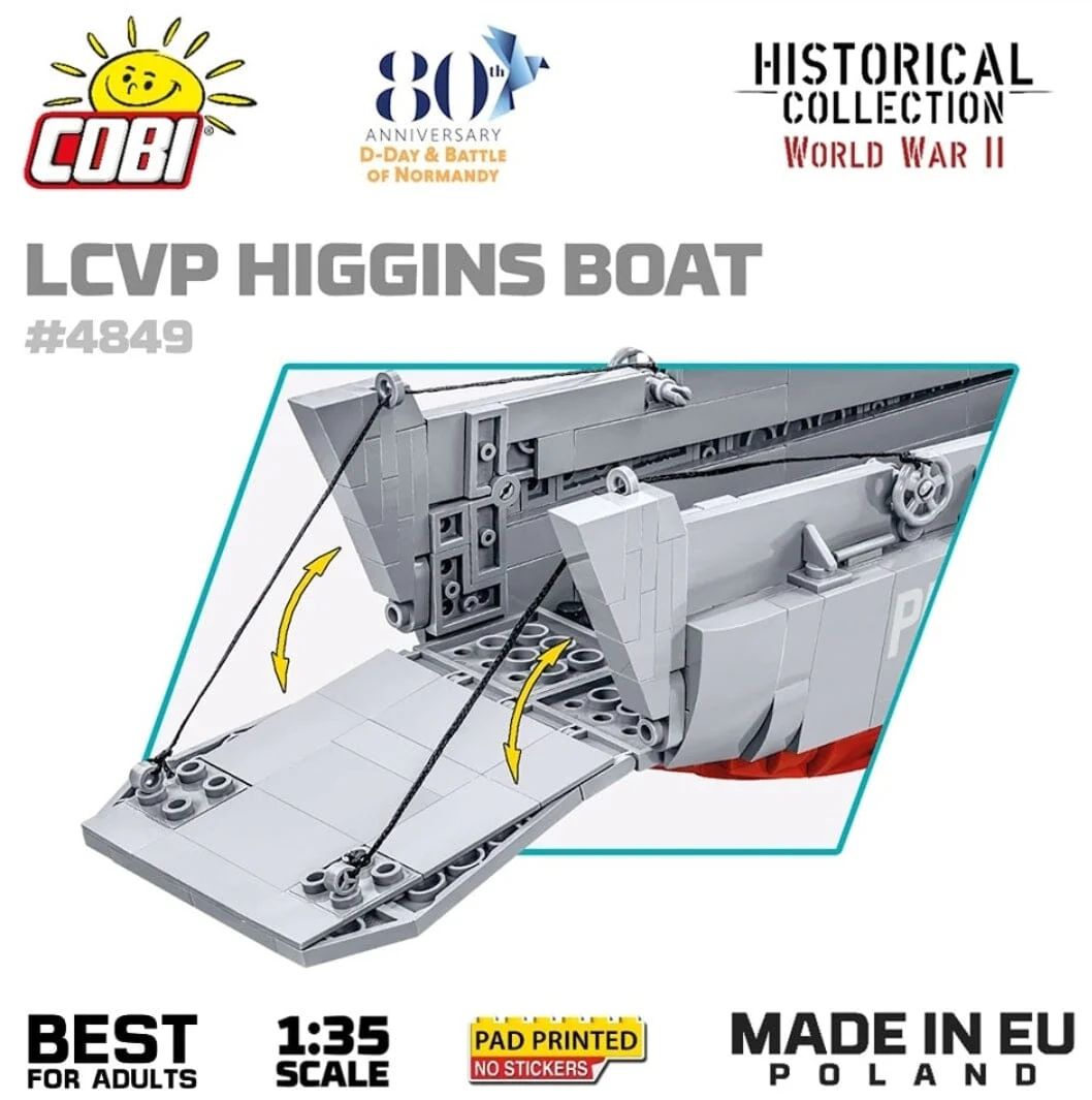 LCVP Higgins Boat brick model - COBI 4849 - 715 bricks - Image 11
