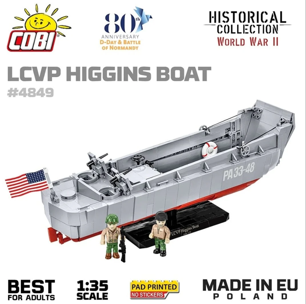 LCVP Higgins Boat brick model - COBI 4849 - 715 bricks - Image 3