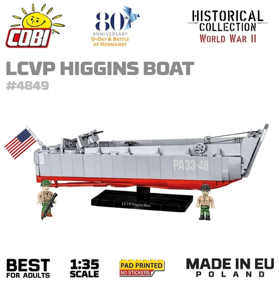 LCVP Higgins Boat brick model - COBI 4849 - 715 bricks - Image 4