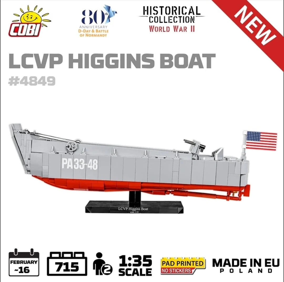 LCVP Higgins Boat brick model - COBI 4849 - 715 bricks - Image 6