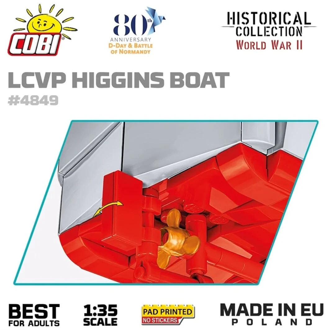 LCVP Higgins Boat brick model - COBI 4849 - 715 bricks - Image 9