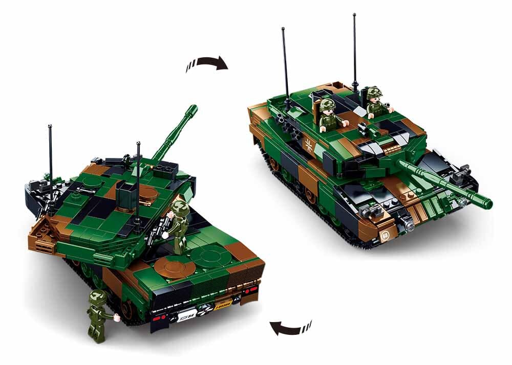 Leopard 2A5 brick tank model - Sluban M38-B0839 - 766 bricks - Image 2