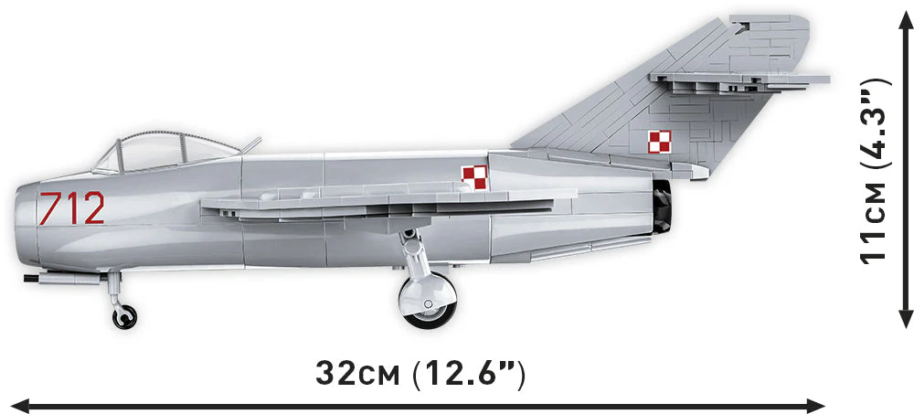 LIM - 1 (MiG-15SB) - Polish Air Force 1952 brick plane model - COBI 5822 - 504 bricks - Image 5
