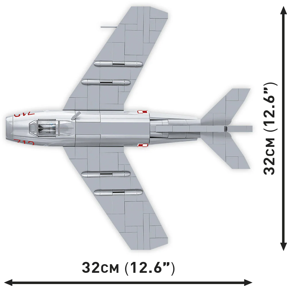 LIM - 1 (MiG-15SB) - Polish Air Force 1952 brick plane model - COBI 5822 - 504 bricks - Image 6