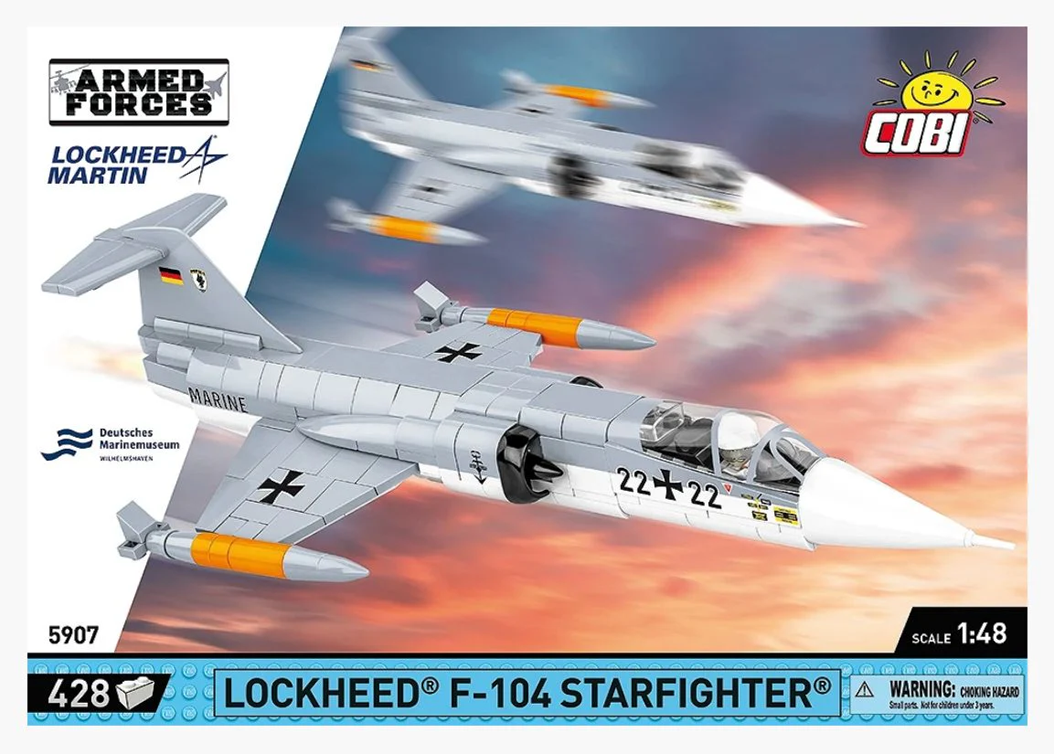 Lockheed F-104 Starfighter (Luftwaffe) brick plane model - COBI 5907 - 420 bricks - Image 3