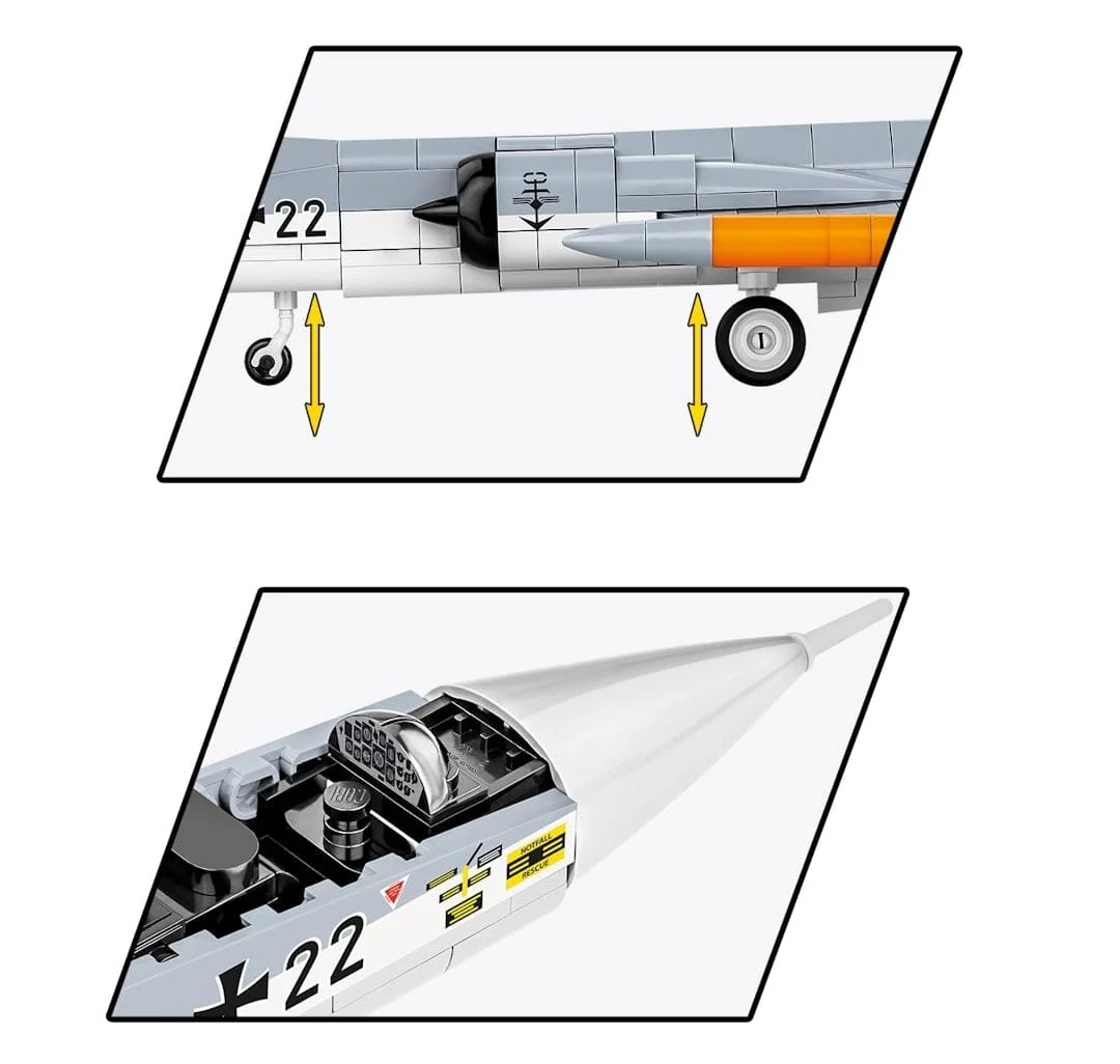 Lockheed F-104 Starfighter (Luftwaffe) brick plane model - COBI 5907 - 420 bricks - Image 4