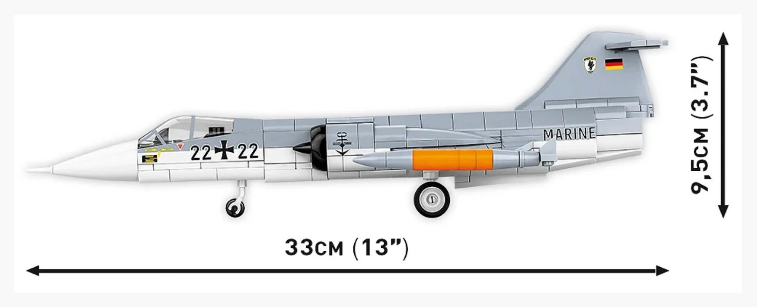 Lockheed F-104 Starfighter (Luftwaffe) brick plane model - COBI 5907 - 420 bricks - Image 6