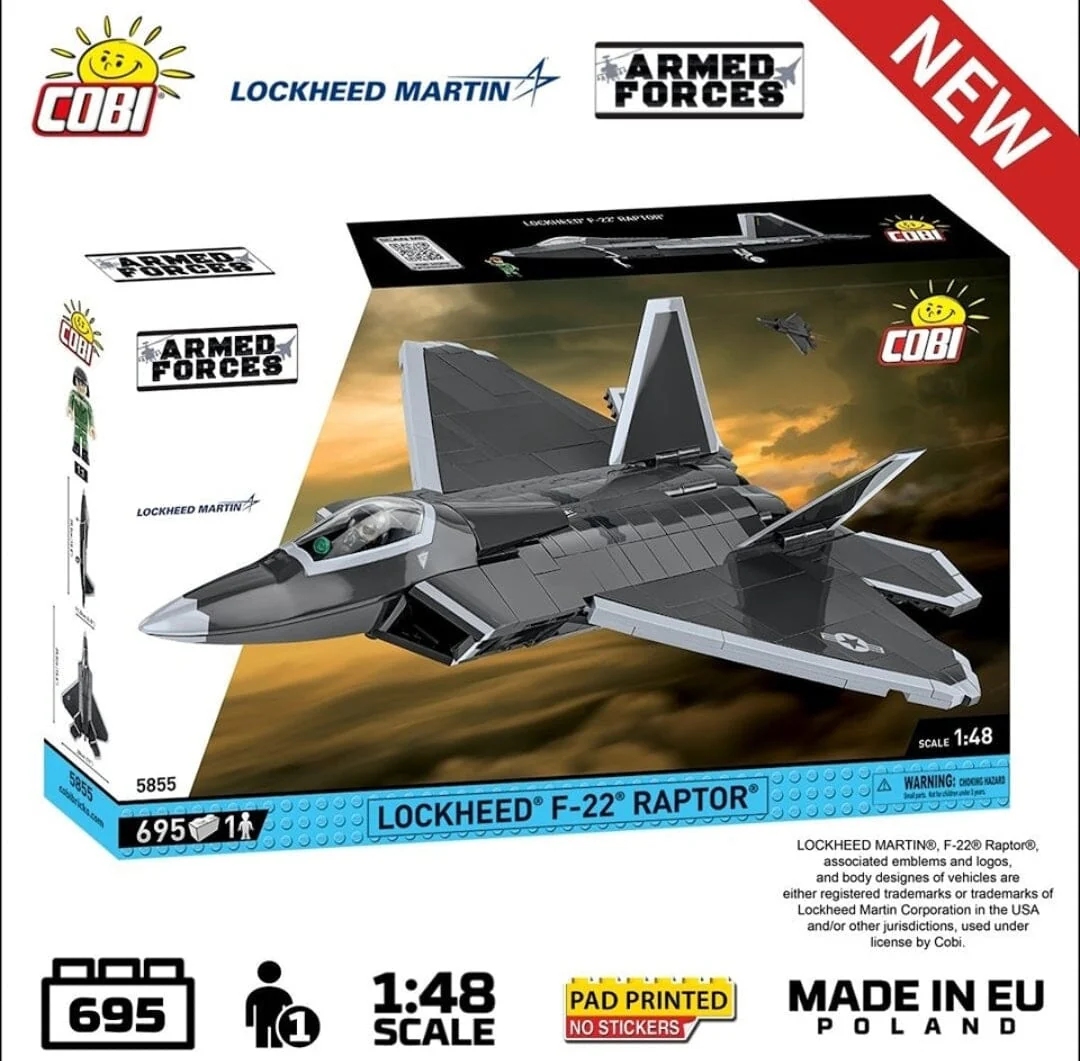 Lockheed F-22 Raptor brick plane model - COBI 5855 - 695 bricks - Image 2