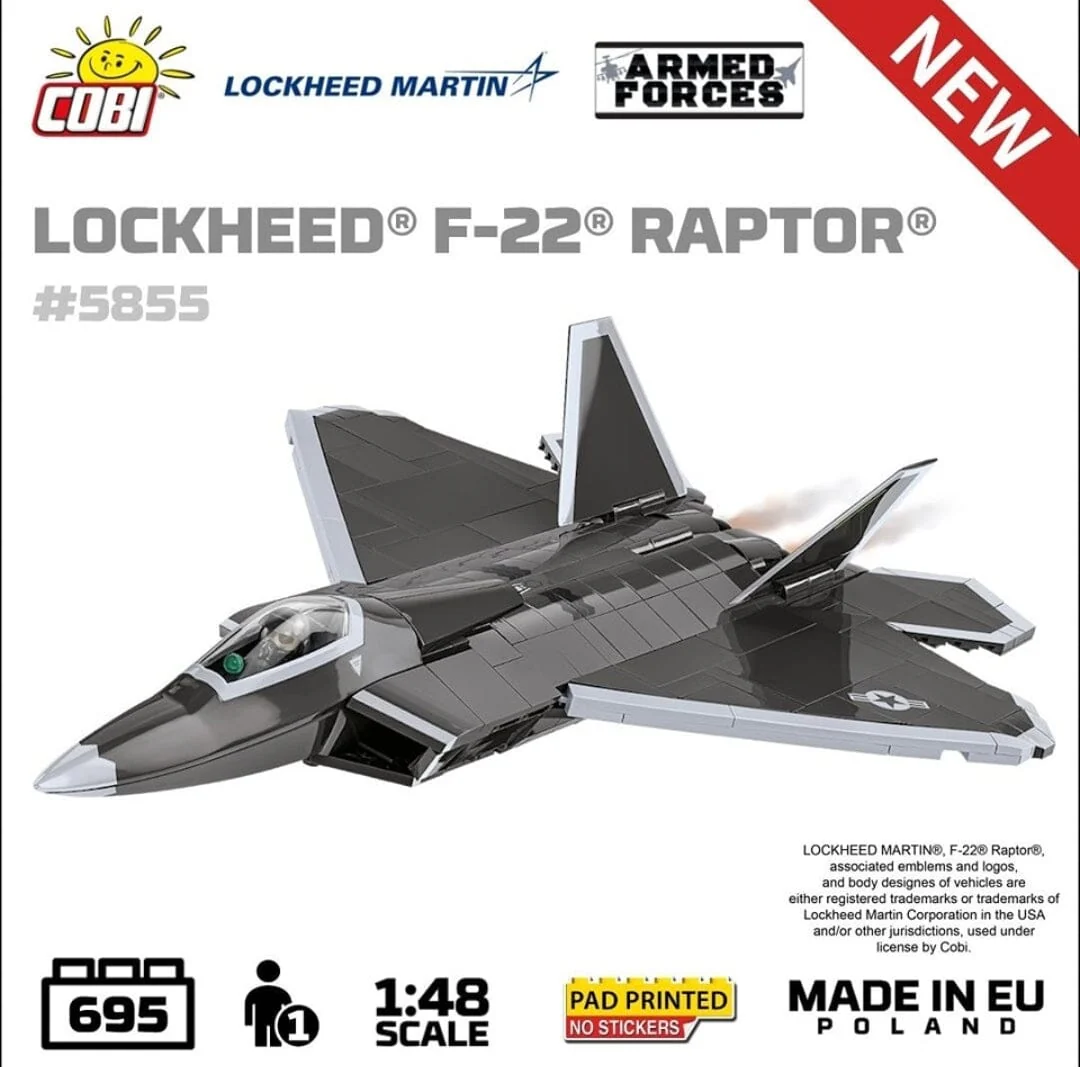 Lockheed F-22 Raptor brick plane model - COBI 5855 - 695 bricks - Image 6
