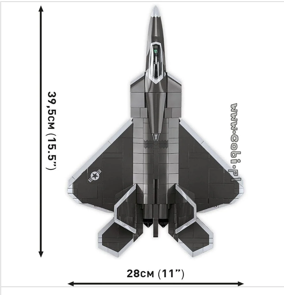 Lockheed F-22 Raptor brick plane model - COBI 5855 - 695 bricks - Image 7